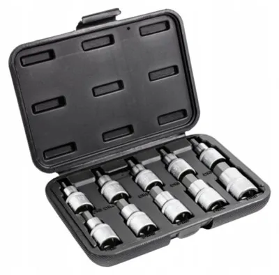 Produktbild von Stalco S-77314 Steckschlüsselsatz 1/2 Zoll Außensechskant 10-teilig