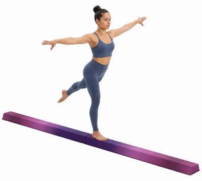 Produktbild von 236 cm Klappbarer Schwebebalken für Jugendliche 80kg Violett