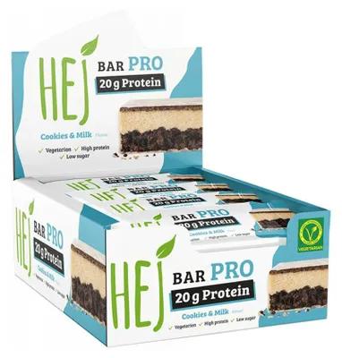 Produktbild von HEJ Natural HEJ 20g Protein Bar (12x60g) Cookies & Milk - Riegel - Protein-Riegel