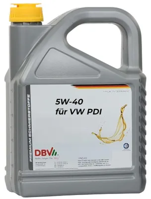 Produktbild von DBV 5W/40 synthetisch für VW PDI (Pumpe-Düse) 2 x 5-Liter-Kanne