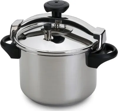 Produktbild von Silampos 5601416481299, 6 l, Keramik, Elektro, Gas, Halogen, Induktion, Versiegelte Platte, Edelstahl, 22 cm, Edelstahl, Schwarz