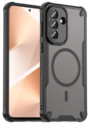 Immagine prodotto di Custodia Defender per Samsung Galaxy A57 5G, custodia protettiva nera opaca con cover posteriore Magsafe