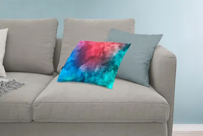 Produktbild von MuchoWow® Zierkissen Sofakissen Wohnzimmer Dekokissen 60x40 cm Aquarell - Rot - Blau - Grün - Kopfkissen - Polster mit Foto