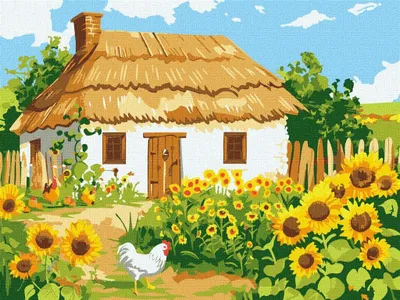 Produktbild von Malen nach Zahlen - Eingeborenenheim 30x40cm
