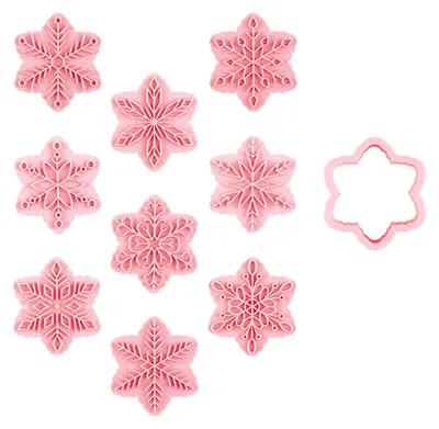 Produktbild von 9-teiliges Weihnachtsplätzchen-Ausstechformen-Set für Schneeflocken, Weihnachtsplätzchen-Ausstechformen, lustige Plätzchen-Ausstechformen, Plätzchen-Ausstechformen-Set für Kinder (B)