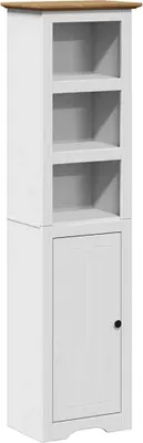Produktbild von Badschrank BODO Weiß und Braun 44x30x160 cm