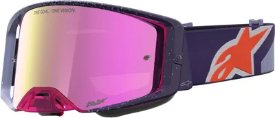 Zdjęcie produktu dla Okulary motocrossowe Alpinestars Supertech Hiten Mirror, fioletowe/czerwone, uniwersalny rozmiar