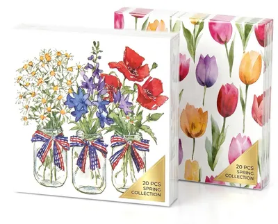Papierservietten mit Blumenmuster, 40 Stück, 33 x 33 cm