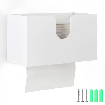 Image de Distributeur de serviettes en papier en bambou, compatible avec les serviettes H2