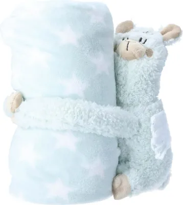 Produktbild von Antonio Baby Plüsch Decke mit Lama Stofftier grün