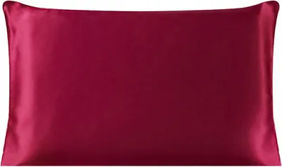 Image de Housse de coussin en soie de mûrier 100% naturelle Piccocasa, taille queen, 19 momme, fermeture éclair des deux côtés, 400 fils