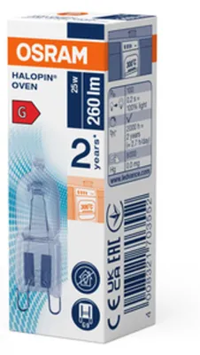 Zdjęcie produktu dla Osram HALOPIN, 25 W, G9, T13.3, 2000 h, 260 lm, Ciepłe białe