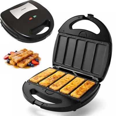 Produktbild von Syntrox Germany French Toast Sandwichmaker 1300W Wechselplatten schwarz