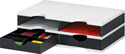 Obrázek produktu pro styro 268-0202.9895S - 2 Schublade(n) - Schwarz - Grau - Polystyrene - Monochromatisch - 22,5 cm - 4,9 cm
