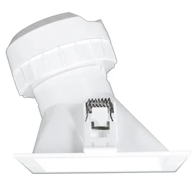 Image de Spot Encastré Asymétrique Led Pulcom Sq 8 W 38° Avec Sélecteur De Température De Couleur (2700 K - 3200 K - 4000 K), Blanc Mat - Beneito & Faure