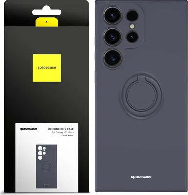 Obrázek produktu pro Silikonové pouzdro SPACECASE Silicone Ring Case pro Galaxy S23 Ultra Černá