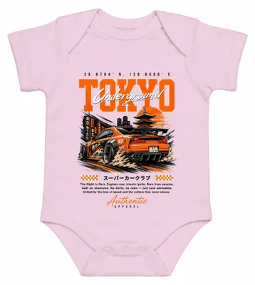 Immagine prodotto di Body per auto sportiva giapponese (JDM) per drift, stile Tokyo, anni 2000, rosa, taglia 12/18 mesi