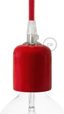 Image de Kit de douille E27 en céramique Creative-Cables - Rouge