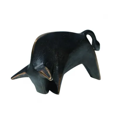 Produktbild von Bronzeskulptur Stier 8 x 14 cm, dunkel gebeizt