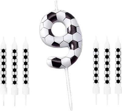 Productafbeelding van Verjaardagstaart-opzetstuk, sportmotief, taartdecoraties, getal 9