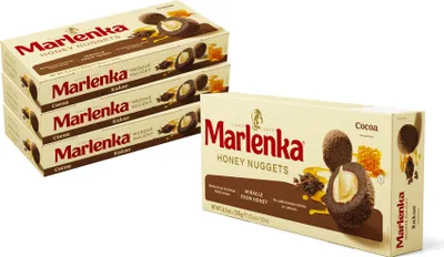 Immagine prodotto di MARLENKA® 4 pezzi al prezzo di 3 – Palline al miele al cacao (4 x 235 g)