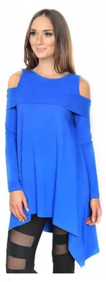 Produktbild von Damen Kleid Tunika Oberteile locker; Blau S/M