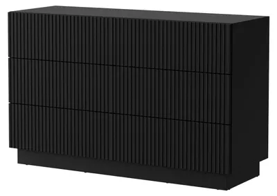 Produktbild von MIRJAN24 Kommode Liverti 6S, Stilvoll Wohnzimmer, Kommode mit sechs Schubladen (Farbe: Schwarz)