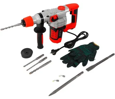 Produktbild von 2200W Bohrhammer - Elektrischer Schlagbohrhammer - 0–930 U/min - Mit Bohrer-Set - Mit Transportkoffer - Hohe Leistung