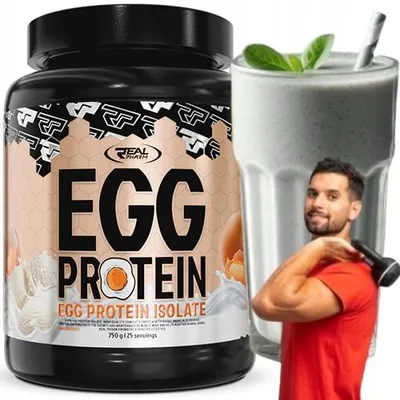 Produktbild von Eiproteinisolat, laktosefrei, Real Pharm Eiprotein 750g, Natural