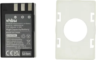 Produktbild von vhbw Akku Ersatz für Nikon EN-EL9E, EN-EL9a, EN-EL9 für Kamera (900 mAh, 7,2 V, Li-Ion)