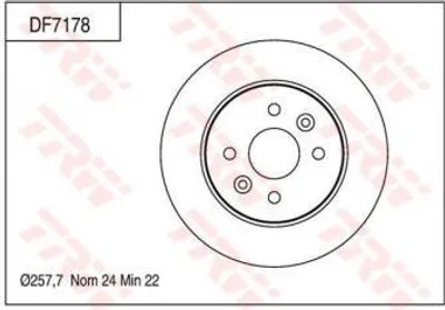 Produktbild von Trw Bremsscheibe Vorderachse DF7178