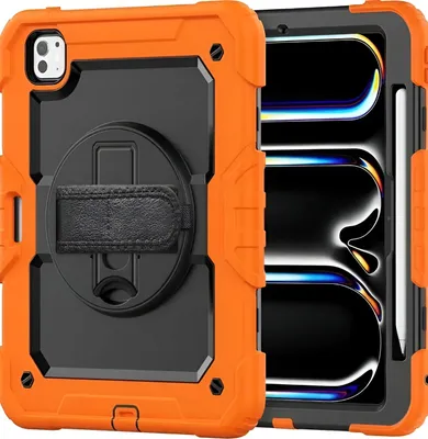 Produktbild von Tasche für iPad Pro 12.9 Rotate 360 mit Halterung und Ständer Orange