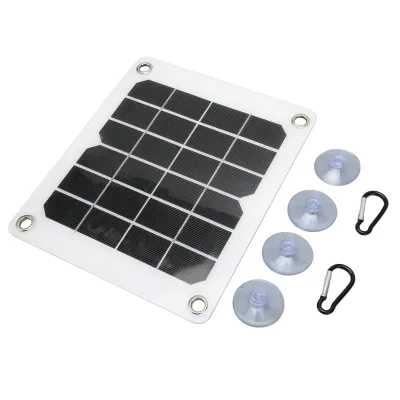 Obrázok produktu pre 5V 20W solárny panel monokryštalický, bezpečný výstup USB, prenosný solárny nabíjací panel pre auto, loď, karavan, telefón