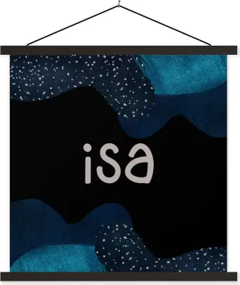 Produktbild von MuchoWow® Textilposter Isa - Pastell - Mädchen 120x120 cm mit schwarzem Rahmen - Aufhängungsset