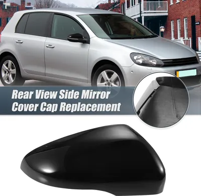 Image de Coque De Remplacement Pour Rétroviseur Latéral Droit De Voiture, Noir Brillant, pour Volkswagen Golf Mk6 Touran, Accessoire De Décoration Extérieure Pour Protéger Les Rétroviseurs