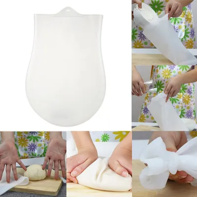 Produktbild von Multifunktionale Silikon Mehl mischen Gebäck Teig kneten Tasche, Wiederverwendbare Frischhaltebeutel, Kochen Backen Gebäck Werkzeug Küchenhelfer Zubehör