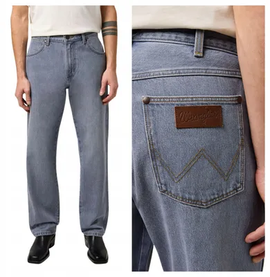 Obrázek produktu pro Wrangler | Džíny Frontier volného střihu, barva šedá (Hellgrau), velikost W34, délka nohavice 32