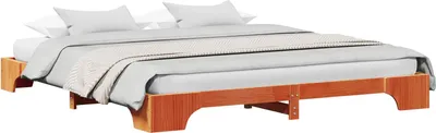 Zdjęcie produktu dla Brązowa Rama Łóżka 180X200 Cm Z Litego Drewna Sosnowego Lumarko!