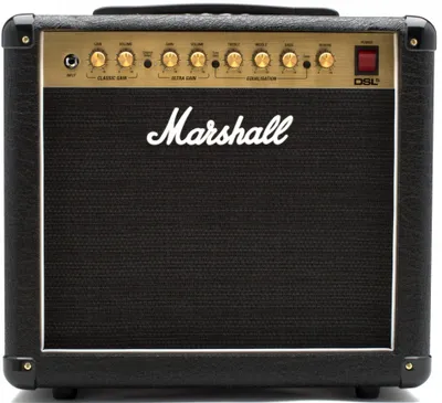 Imagen del producto de Amplificador de guitarra Marshall DSL5CR, combo de 5W, con altavoz Celestion, color negro