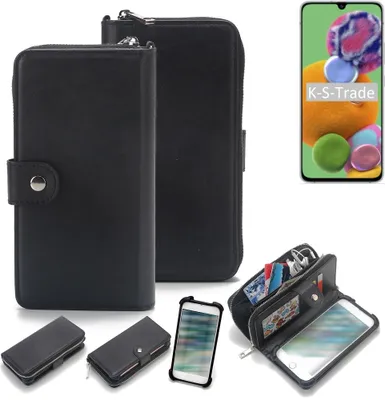Produktbild von K-S-Trade 2in1 Handyhülle Schutzhülle kompatibel mit Samsung Galaxy A90 5G  & Portemonnee Cover Handy Hülle Case Etui Geldbörse Wallet Bookstyle