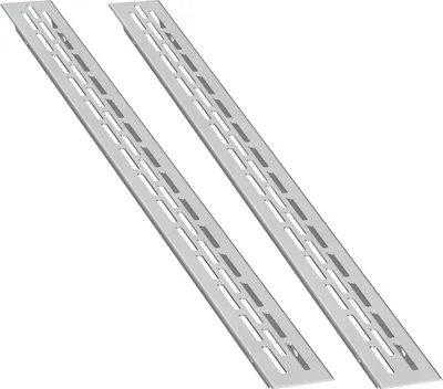 Produktbild von 2 x sossai Lüftungsgitter Slim 37,5 x 2,4cm in Aluminium Design BeLüftungsgitter Slim Türgitter Stegblech Abluft