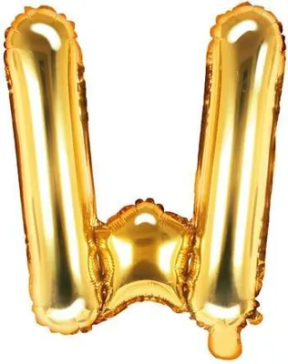 Obrázok produktu pre Fóliový balón zlatý 35 cm písmeno W