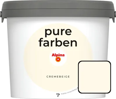 Produktbild von Alpina Pure Farben Wandfarbe cremebeige 2,5 L