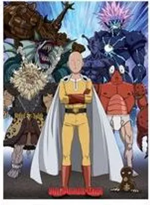 Obrázek produktu pro Poster One Punch Man Saitama vs Vilains 38x52cm