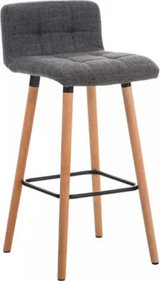 Imagen del producto de Taburete de bar Luxus And OutdoorMatch - Ergonómico - Con respaldo - Juego de 1 unidad - Taburetes para cocina o cafetería - Poliéster - Gris oscuro - Altura del asiento: 75 cm