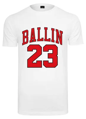 Produktbild von Mister Tee - "Ballin 23" T-Shirt für Herren, Rundhalsausschnitt TN2123 (XS) (Weiß)