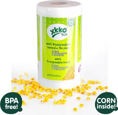 Obrázok produktu pre KIKKO Plienky separačné 100% biodegradabilné 30x19 cm (1 ks) - 200 ks / rolka