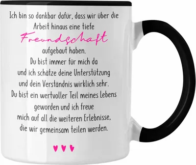 Produktbild von Trendation - Kollegin Tasse Geschenk Arbeitskollegin (Schwarz)