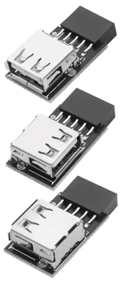 Obrázek produktu pro 3 kusy předního panelu s konektorem USB 9pin, adaptér pro připojení ke konektoru typu A