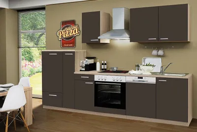 Produktbild von Küchenblock ohne Elektrogeräte Classic 300 cm in lava matt (Geschirrspüler geeignet)